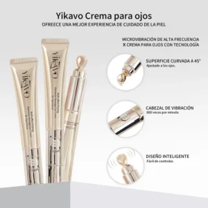Yikavo Multieffekte Augencreme mit elektrischem Massagegerät zur Linderung von Schwellungen, feinen Linien, Augenringen und Augenpartien